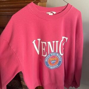 H&M Size LARGE Venice Pink Sweatshirt Gently Used